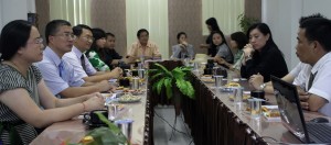 Delegasi GDUFS disambut Rektor dan jajaran dosen Bahasa Mandarin Uwika
